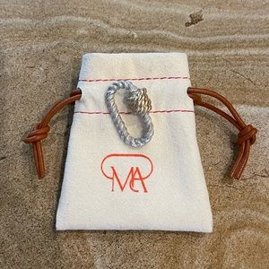 Marla Aaron Twisted Lock Sterling/Gold RARE!